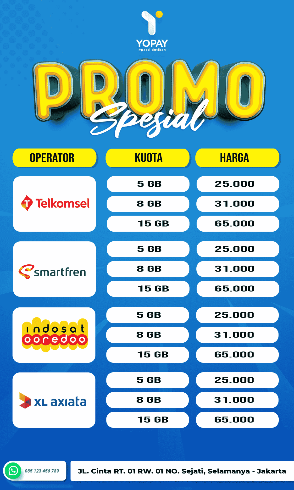 Contoh Banner Konter Pulsa Menarik Dan Tips Pembuatannya Yopay